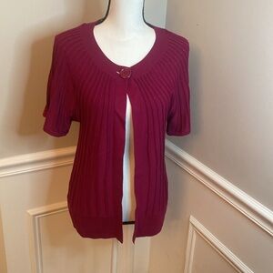 Sweater Cardigan Short Sleeve size Small